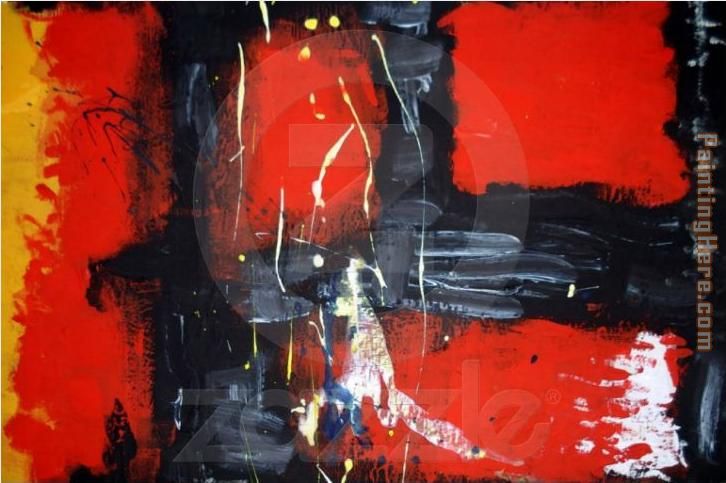 Unknown Artist Red Abstract